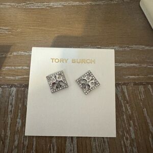 Tory Burch Silver Geometric Earrings